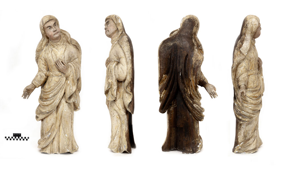 Скульптура - фигура женщины. XIX в. Дерево, масло, резьба